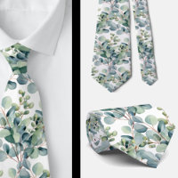 Eucalyptus Wedding Neck Tie