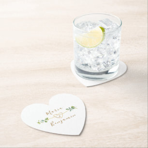 Eucalyptus Wedding Paper Coaster