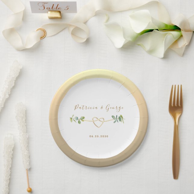 Eucalyptus Wedding Paper Plate (Wedding)
