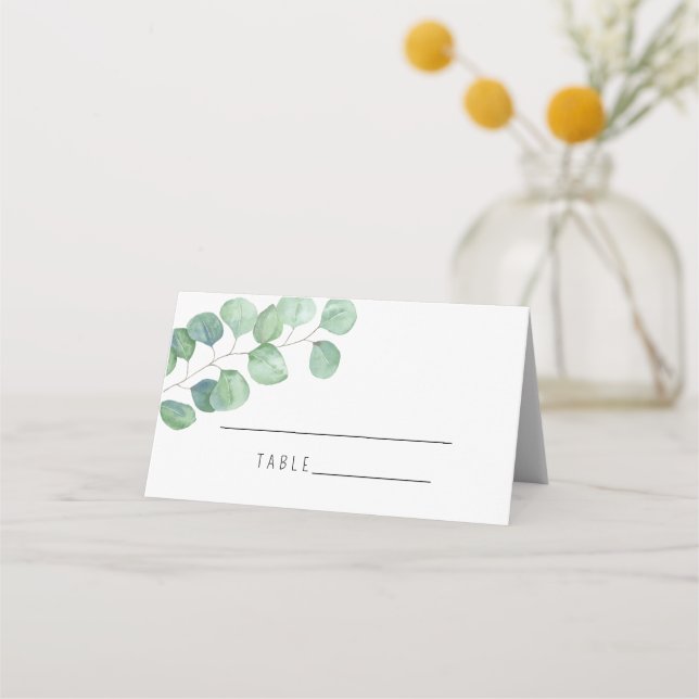 Eucalyptus - Wedding place cards (Front)