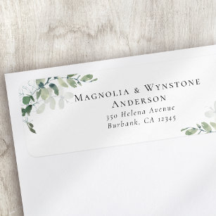 Eucalyptus Wedding Return Address Label