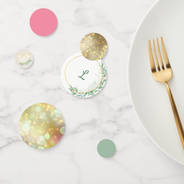 Eucalyptus Wedding Table Confetti (Group)