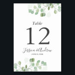 Eucalyptus Wedding Table Number Card Rustic Green<br><div class="desc">♥ Give the perfect finish to your table décor with these beautiful table number cards. All details are HAND-DRAWN so you can be sure this design is one-of-a-kind. Eucalyptus is amazing for any party especially weddings. The beautiful leaves and foliage fit any party style and its bohemian and rustic look...</div>