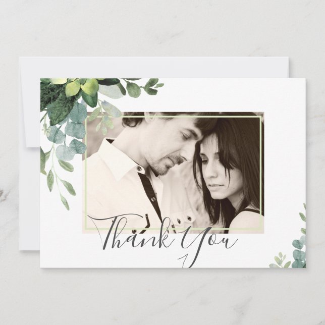 Eucalyptus Wedding - Watercolor Greenery Leaves (Front)