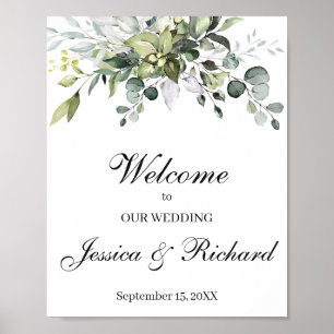 Eucalyptus Wedding Welcome Poster Sign
