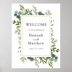 Eucalyptus Wedding Welcome Sign