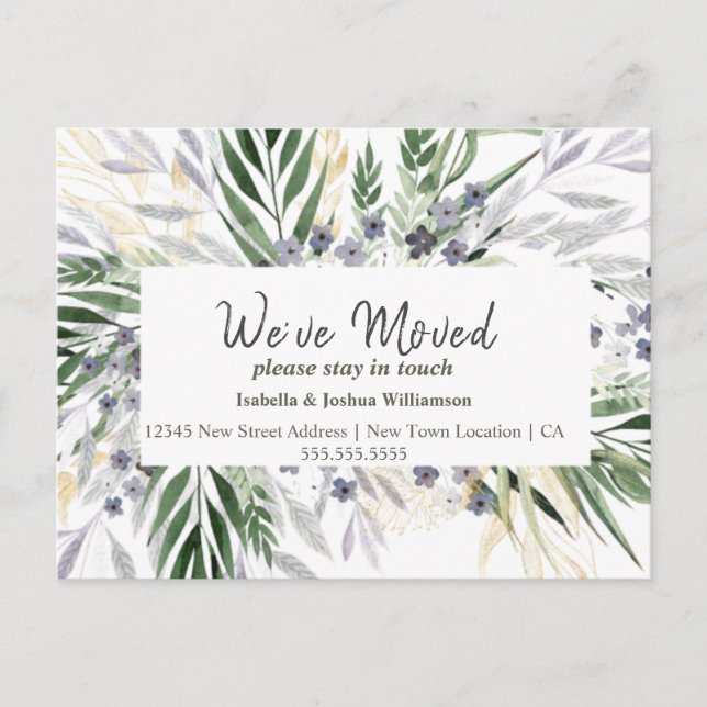 Eucalyptus We've Moved | Moving  Announcement Postcard (Front)