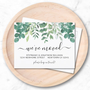 Eucalyptus We've Moved Moving  Announcement Postcard