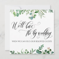 Eucalyptus When We Can Hug You Postponed Wedding