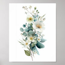 Eucalyptus White Floral Bouquet