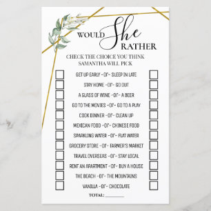 Eucalyptus Would She Rather shower bilingual game