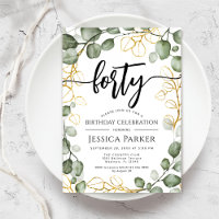 Eucalyptus Wreath 40th Birthday Party