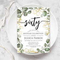 Eucalyptus Wreath 60th Birthday Party