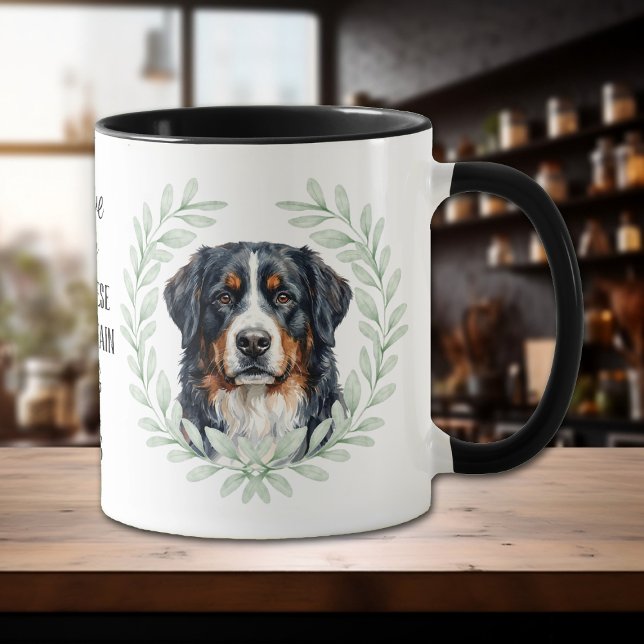 Eucalyptus Wreath Bernese Mountain Dog Monogram Mug (Creator Uploaded)