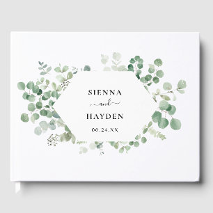 Eucalyptus Wreath Botanical Wedding Guest Book