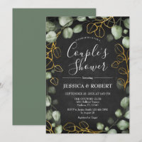 Eucalyptus Wreath Chalkboard Couples Shower