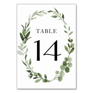 Eucalyptus Wreath Table Number