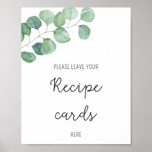 Eucalyptus - Your recipe card here poster