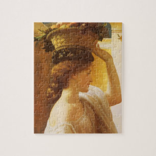 Eucharis - Girl With a Basket of Fruit by Leighton Jigsaw Puzzle