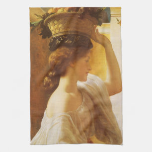 Eucharis - Girl With a Basket of Fruit by Leighton Kitchen Towel