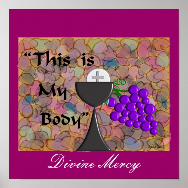 Eucharist Canvas Art "Divine Mercy" Poster (Front)