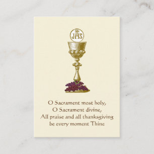 Eucharist  Chalice Religious Catholic Communion  Business Card