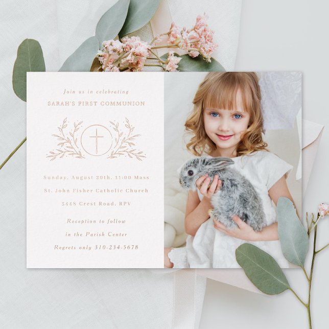 Eucharist First Communion Photo Rose Gold (Creator Uploaded)