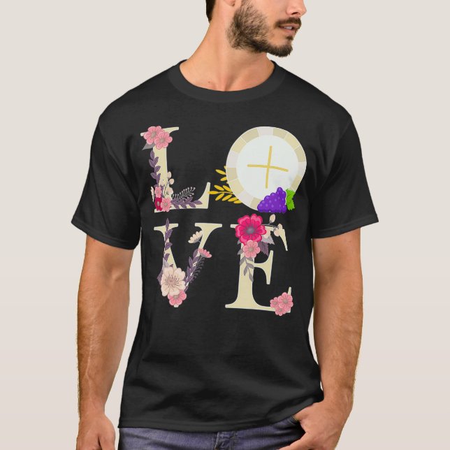 Eucharist Host Catholic 1st Holy Communion Gifts f T-Shirt (Front)