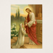 Eucharist in All First Communion Prayer Cards