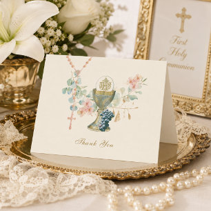 Eucharistic Chalice First Communion Ordination Holiday Card