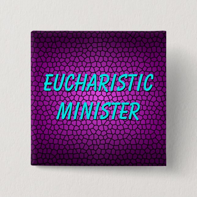 EUCHARISTIC MINISTER 2 INCH SQUARE BUTTON (Front)