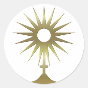 Eucharistic Monstrance Classic Round Sticker