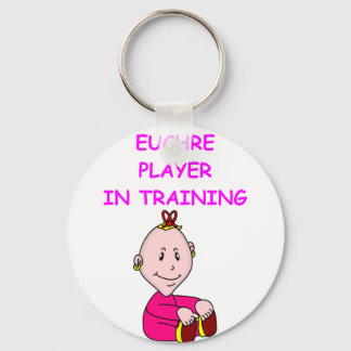 euchre baby keychain