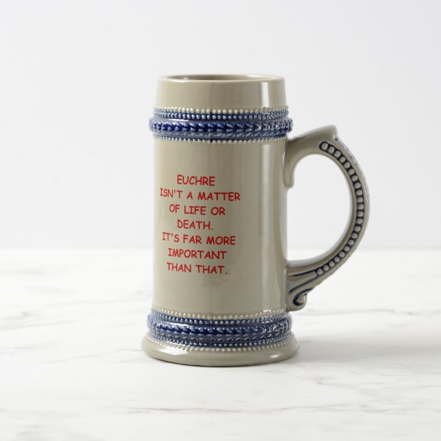 euchre beer stein (Right)