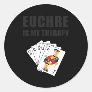 Euchre Classic Round Sticker