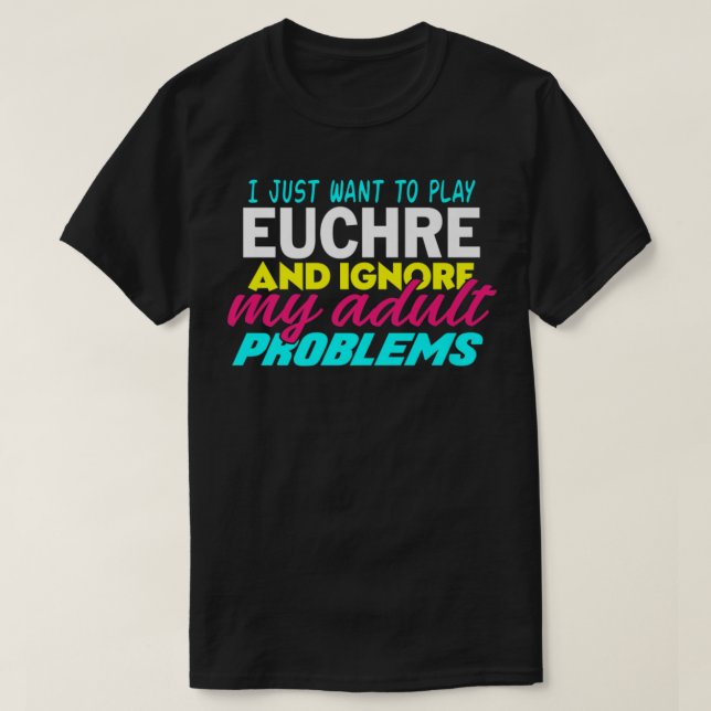 Euchre Funny Premium  T-Shirt (Design Front)