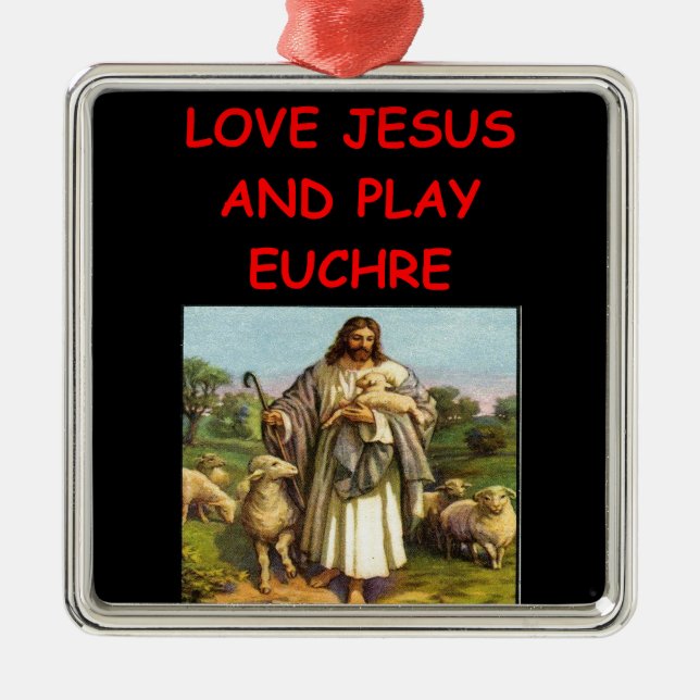 EUCHRE METAL ORNAMENT (Front)