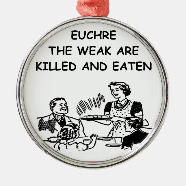 EUCHRE METAL ORNAMENT (Front)