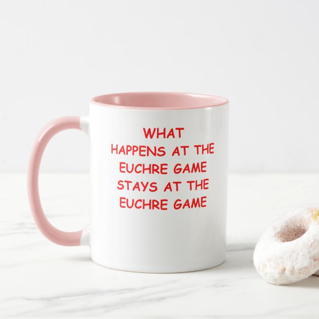 euchre mug (With Donut)