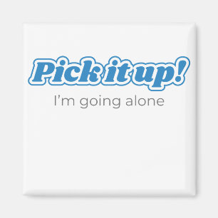 Euchre, Pick It Up! Blue design Magnet