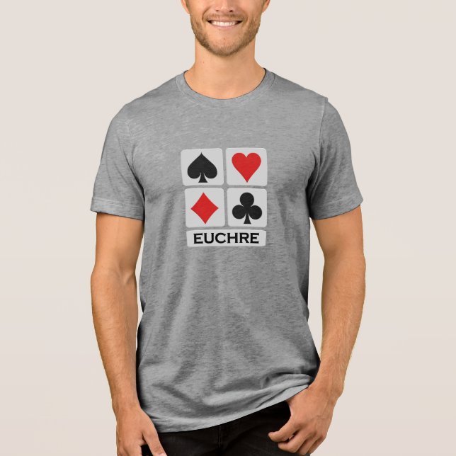 Euchre Player shirt - choose style & colour (Front)