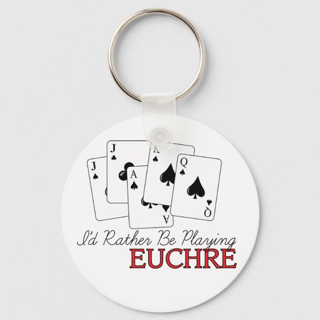 Euchre Playing Keychain (Front)