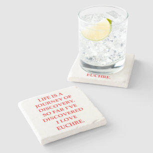 EUCHRE STONE COASTER