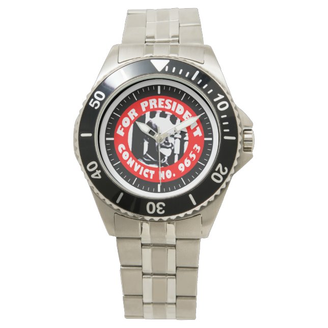 Eugen Debs For President campaign button Watch (Front)