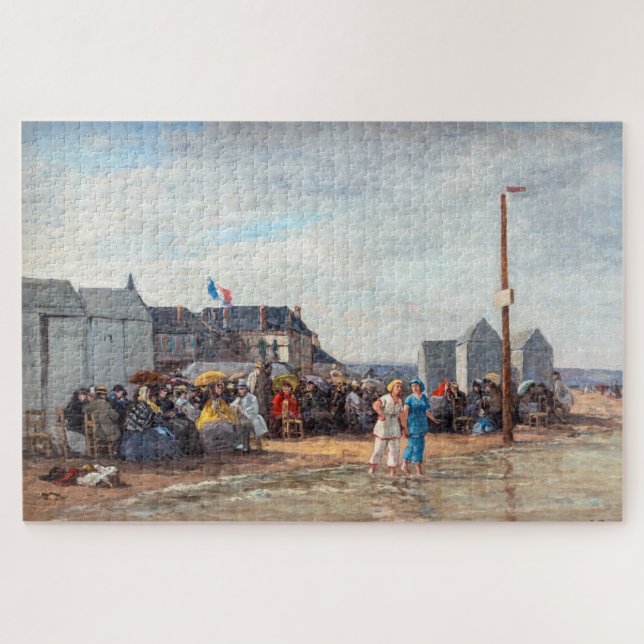 Eugene Boudin - Bathing Time at Trouville Jigsaw Puzzle (Horizontal)