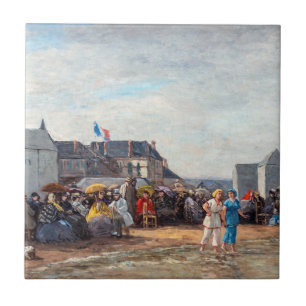 Eugene Boudin - Bathing Time at Trouville Tile