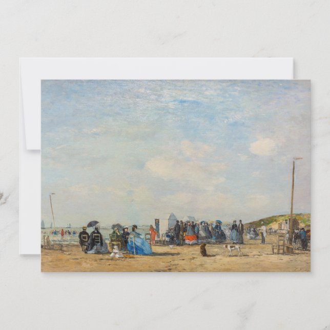 Eugene Boudin - Gathering on the Beach Invitation (Front)