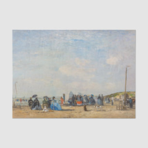 Eugene Boudin - Gathering on the Beach Tissue Paper