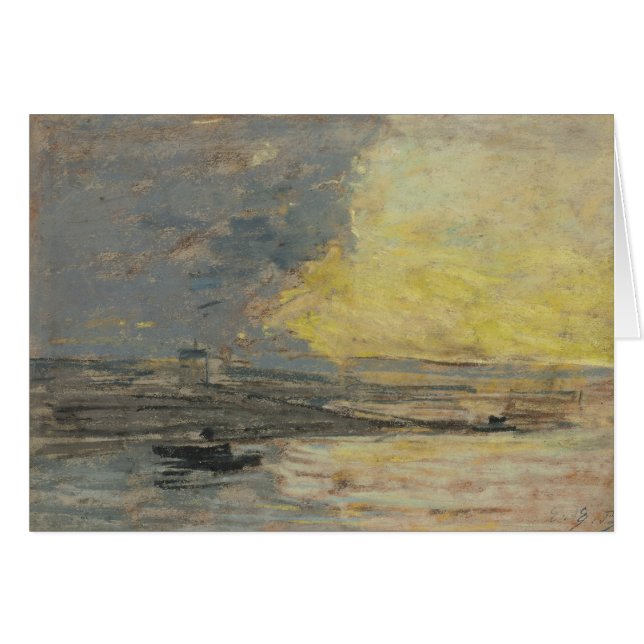Eugene Boudin - Seaside, Port of Honfleur (Front Horizontal)