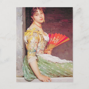 Eugene de Blaas- Daydreaming Postcard